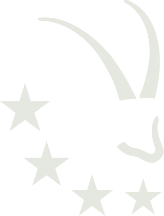 Grafik mit Steinbock und vier Sternen